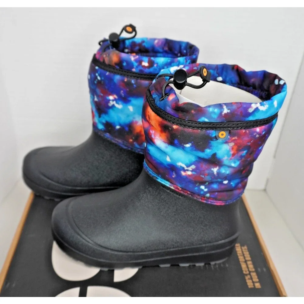 Bogs Kids' Snow Shell Sparkle Space/Aqua Multi Water Proof Size 3